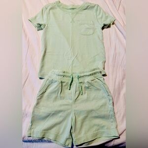 Cat & Jack mint green monochromatic set size 4T